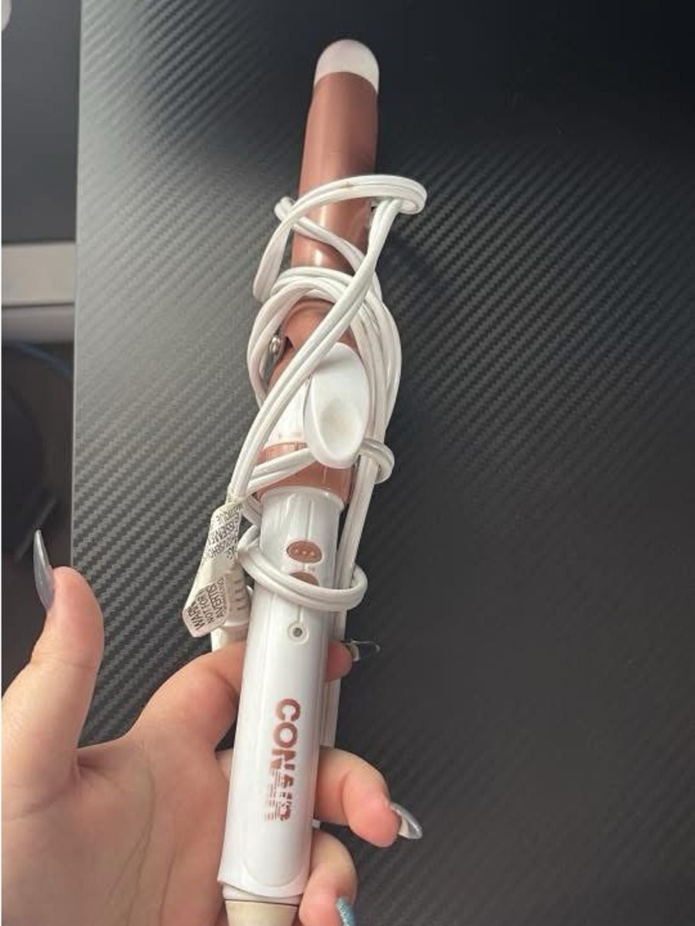 Conair Rose Gold and White Curling Iron - Women Hair Styling